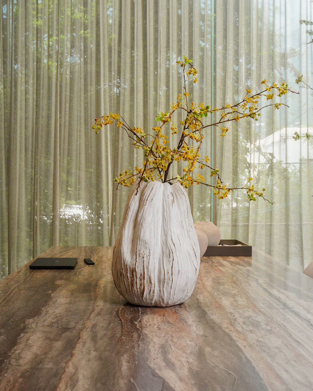 Yellow Beaded Branch